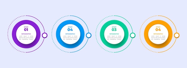 Presentatie zakelijke creatieve infographics ontwerpsjabloon met 4 optie