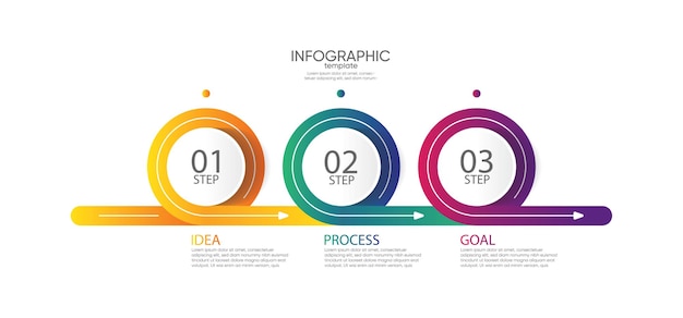 Presentatie zakelijke infographic sjabloon cirkel met stappen