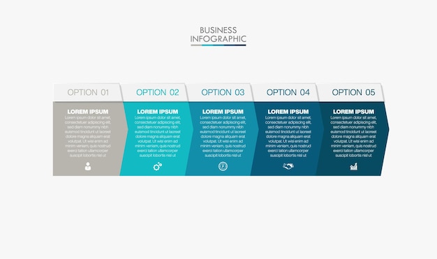 Presentatie zakelijke infographic sjabloon met opties