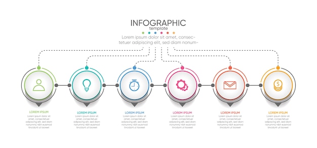 Presentatie zakelijke infographic sjabloon