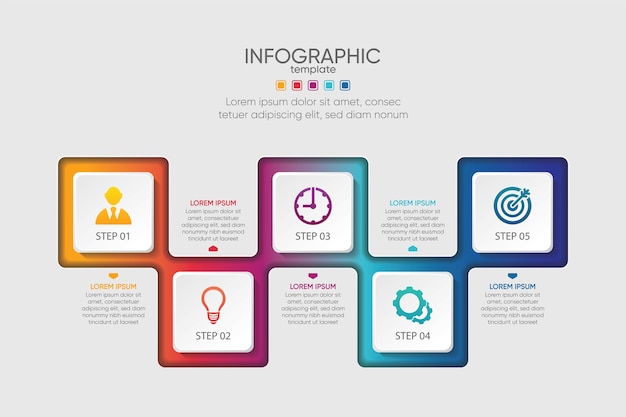 Presentatie zakelijke infographic sjabloon