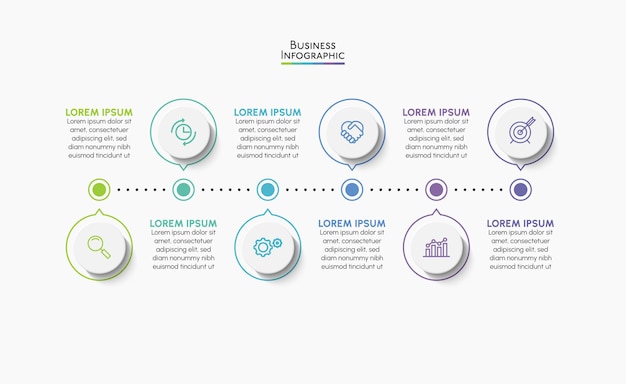 Presentatie zakelijke infographic sjabloon