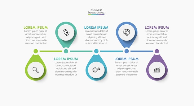 Presentatie zakelijke infographic sjabloon