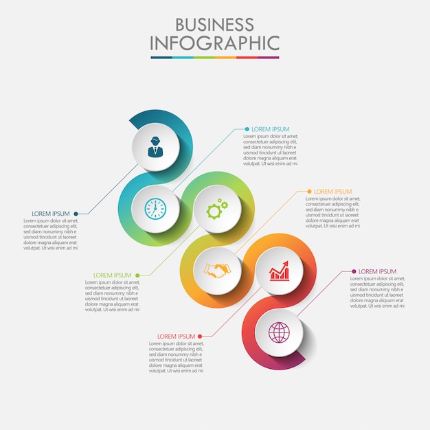 Presentatie zakelijke infographic sjabloon