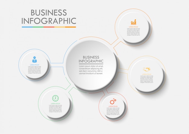 Presentatie zakelijke infographic sjabloon