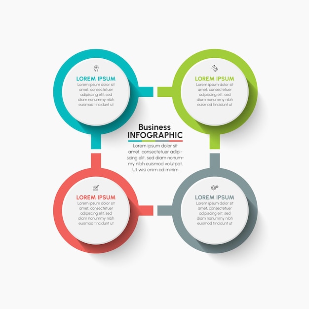 Presentatie zakelijke infographic sjabloon