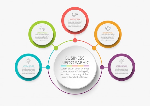 Presentatie zakelijke infographic sjabloon.