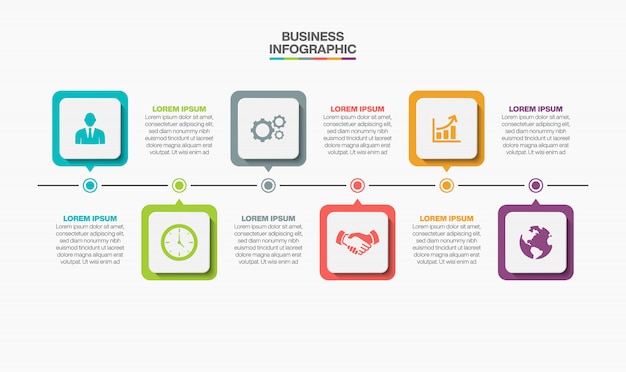 Presentatie zakelijke infographic sjabloon