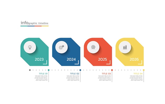 Presentatie zakelijke infographic sjabloonontwerp met 4 stappen