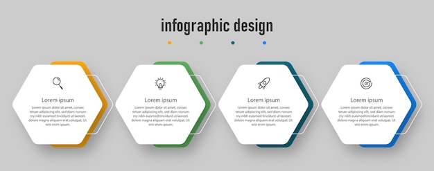 Presentatie zakelijke professionele stappen infographic ontwerp