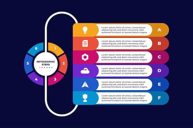 Presentatiesjabloon voor zakelijke infographic plannen