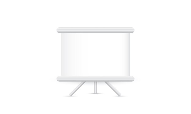 Presentatiestandaard schermprojector wit blanco presentatiebord