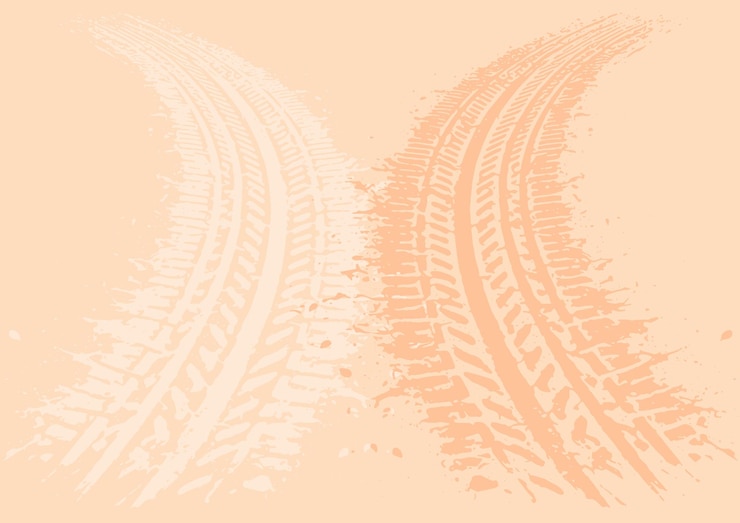 Presentation background in vector format featuring car tire imprints