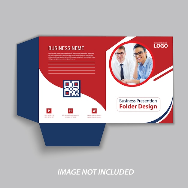 Vector presentation bi fold brochure design