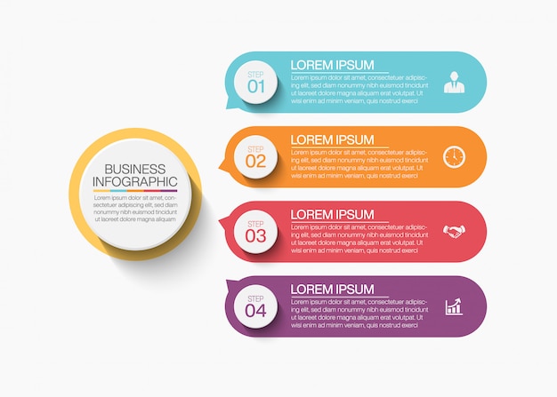 Presentation Business circle infographic template with four options