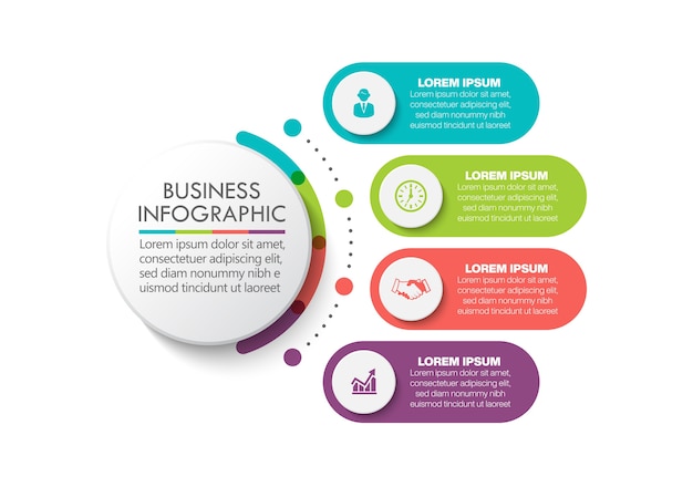 presentation business circle infographic template with  options.