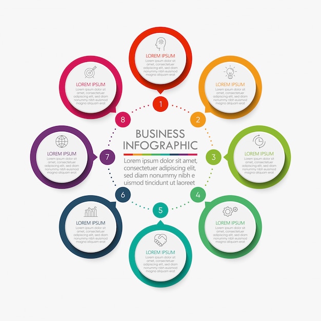 프레 젠 테이 션 비즈니스 서클 infographic 템플릿