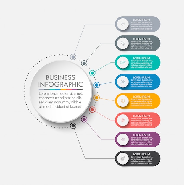 Modello infographic di presentazione del circolo