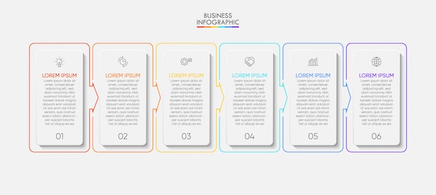 Modello infographic di presentazione del circolo