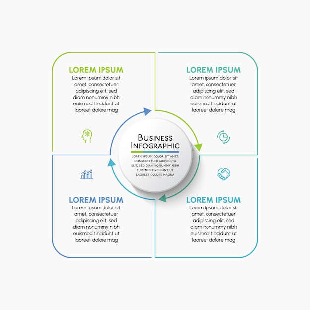 Presentation business cycle infographic template