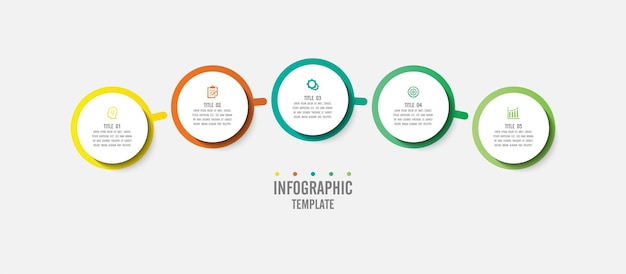 Presentation business infographic template colorful design