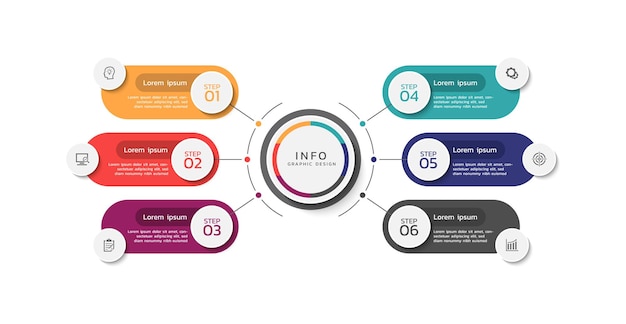 Presentation business infographic template colorful design