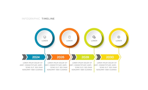 Вектор Презентация бизнес-инфографический шаблон красочный дизайн