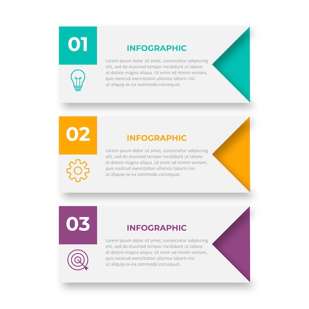 Presentation business infographic template with 3 options Vector illustration