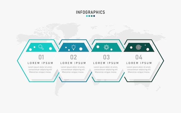 Шаблон бизнес-презентации инфографики с 4 вариантами. иллюстрация.