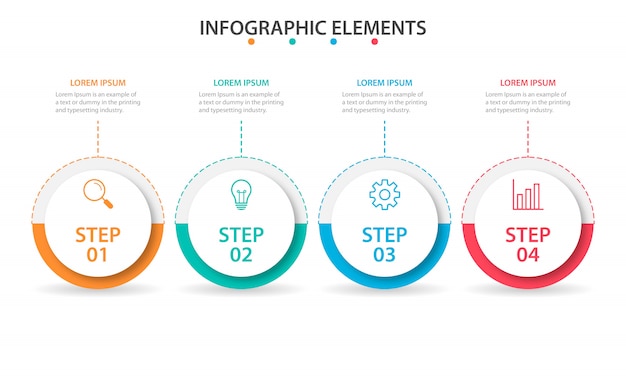 Presentation business infographic template with 4 options.