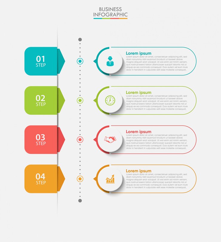 4 옵션 프레 젠 테이 션 비즈니스 infographic 템플릿입니다.