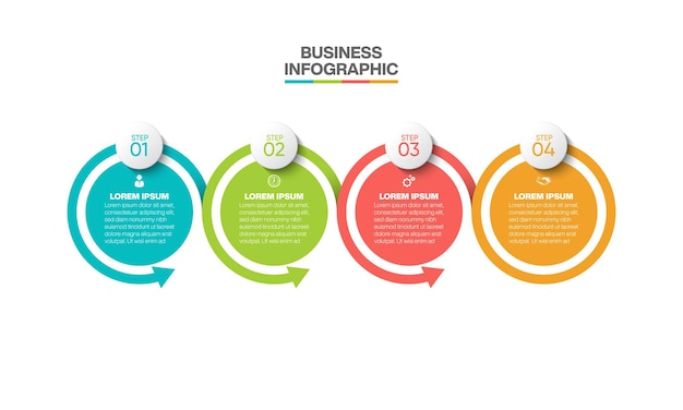 Presentation business infographic template with 4 options.