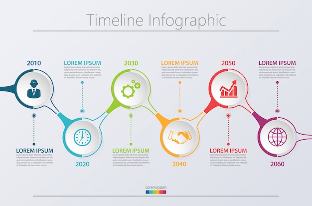 Modello di business infografica presentazione con 6 opzioni.