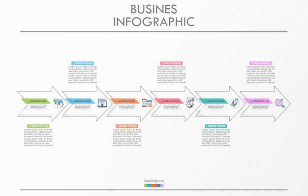 Modello di business infografica presentazione con 6 opzioni.