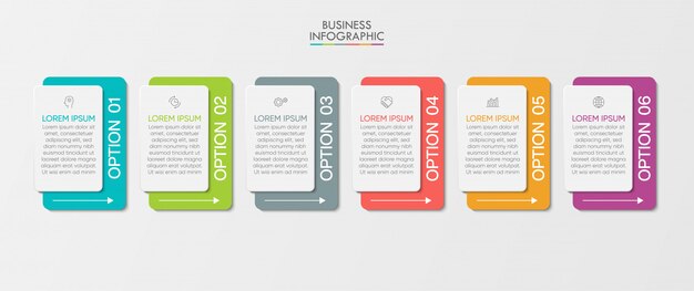 Presentation business infographic template with options