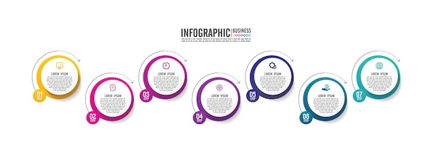 Modello di presentazione aziendale infografica con passaggio