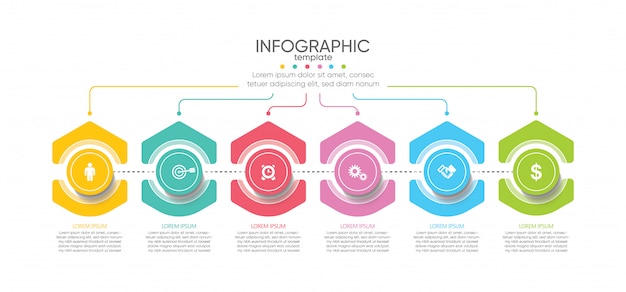 Vector presentation business infographic template