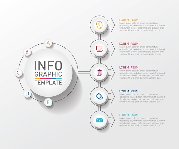 Modello di presentazione aziendale infografica