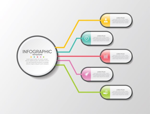 Modello di presentazione aziendale infografica