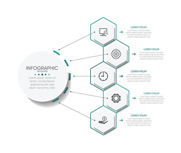 Modello di presentazione aziendale infografica