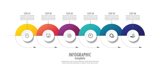 Modello di presentazione aziendale infografica