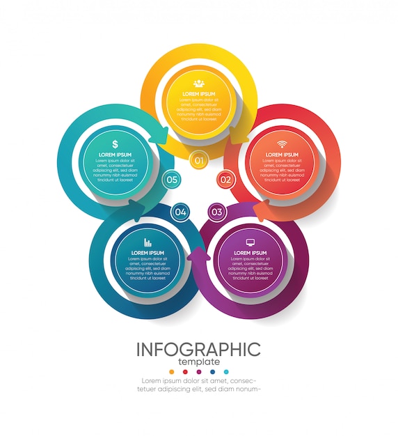 Vector presentation business infographic template