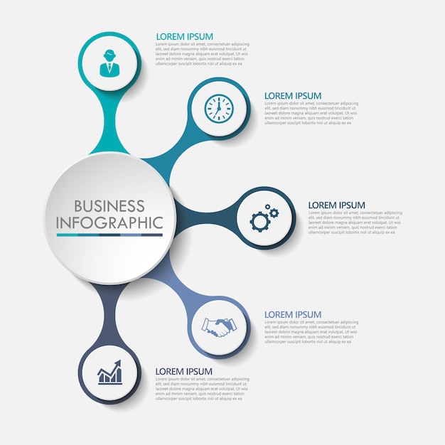 Modello di infografica di presentazione aziendale