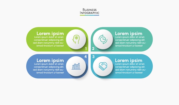 Modello di infografica aziendale di presentazione