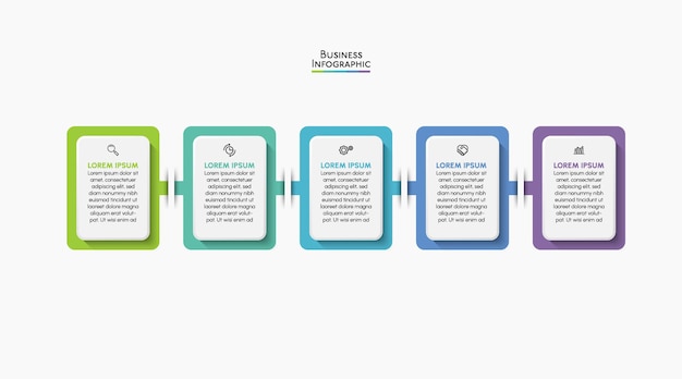 Modello di infografica aziendale di presentazione