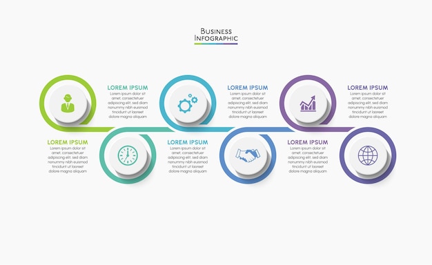 Modello di infografica aziendale di presentazione