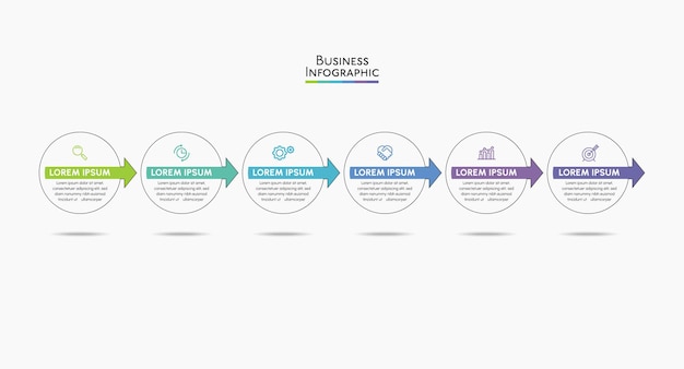 Modello di infografica aziendale di presentazione