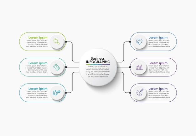 Modello di infografica aziendale di presentazione