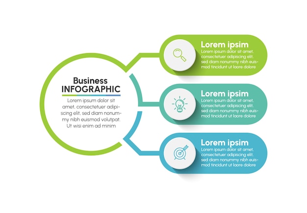 Презентационный бизнес-инфографический шаблон
