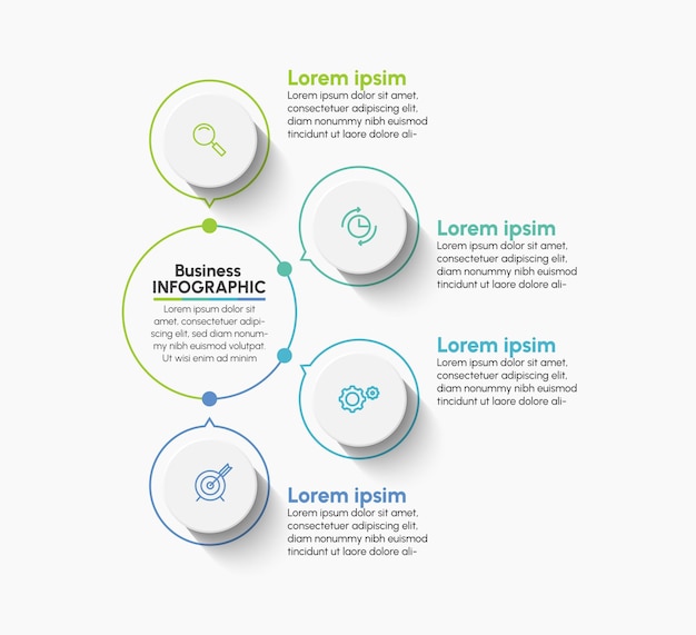 Vettore modello di infografica di presentazione aziendale